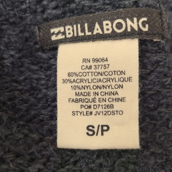 Billabong Stoked On You Open Front Sweater Size Small - Picture 5 of 5